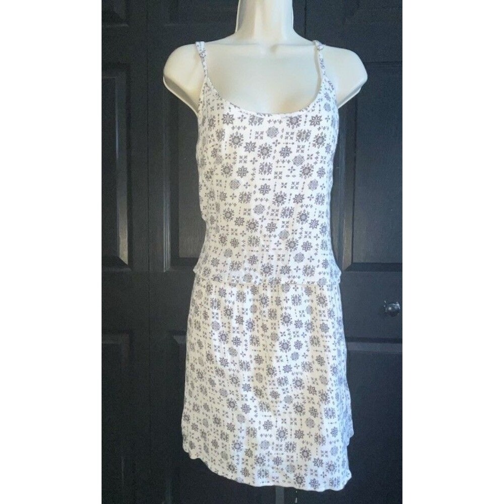 Passenger Float Layered Dress M White Floral Midi Boho Sustainable Summer
